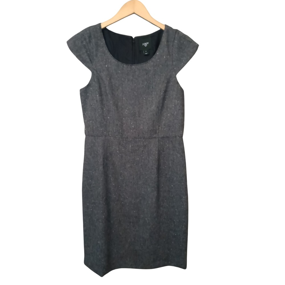 J. Crew Suiting Wool Blend Gray Dress Career Office Business Casual - Picture 2 of 13